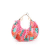 Odette Multicolored Tasseled Moon Clutch For Women