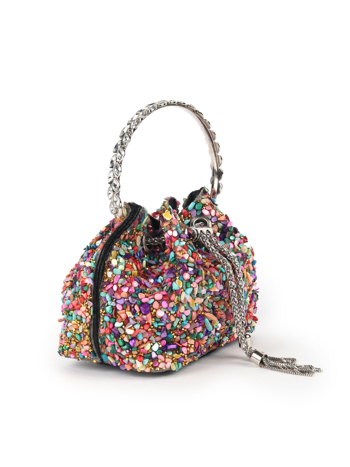 Odette Multicolor Embellished Batuwa Bag For Women