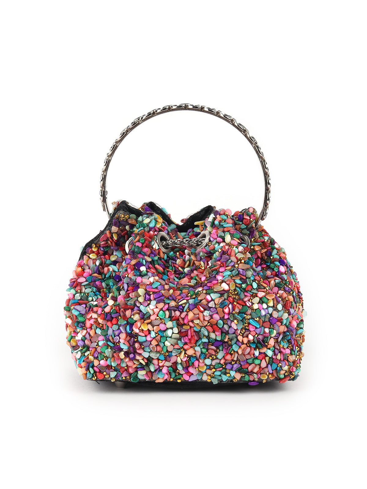 Odette Multicolor Embellished Batuwa Bag For Women