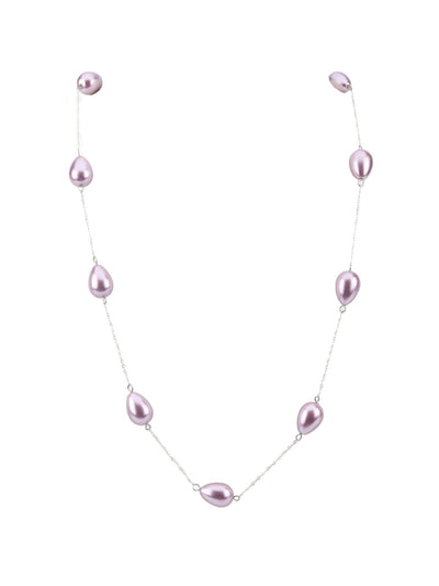 Odette Lavendar Beaded Western Long Neckpiece For Women