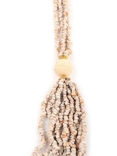 Odette Women Apricot Multilayered Neckpiece