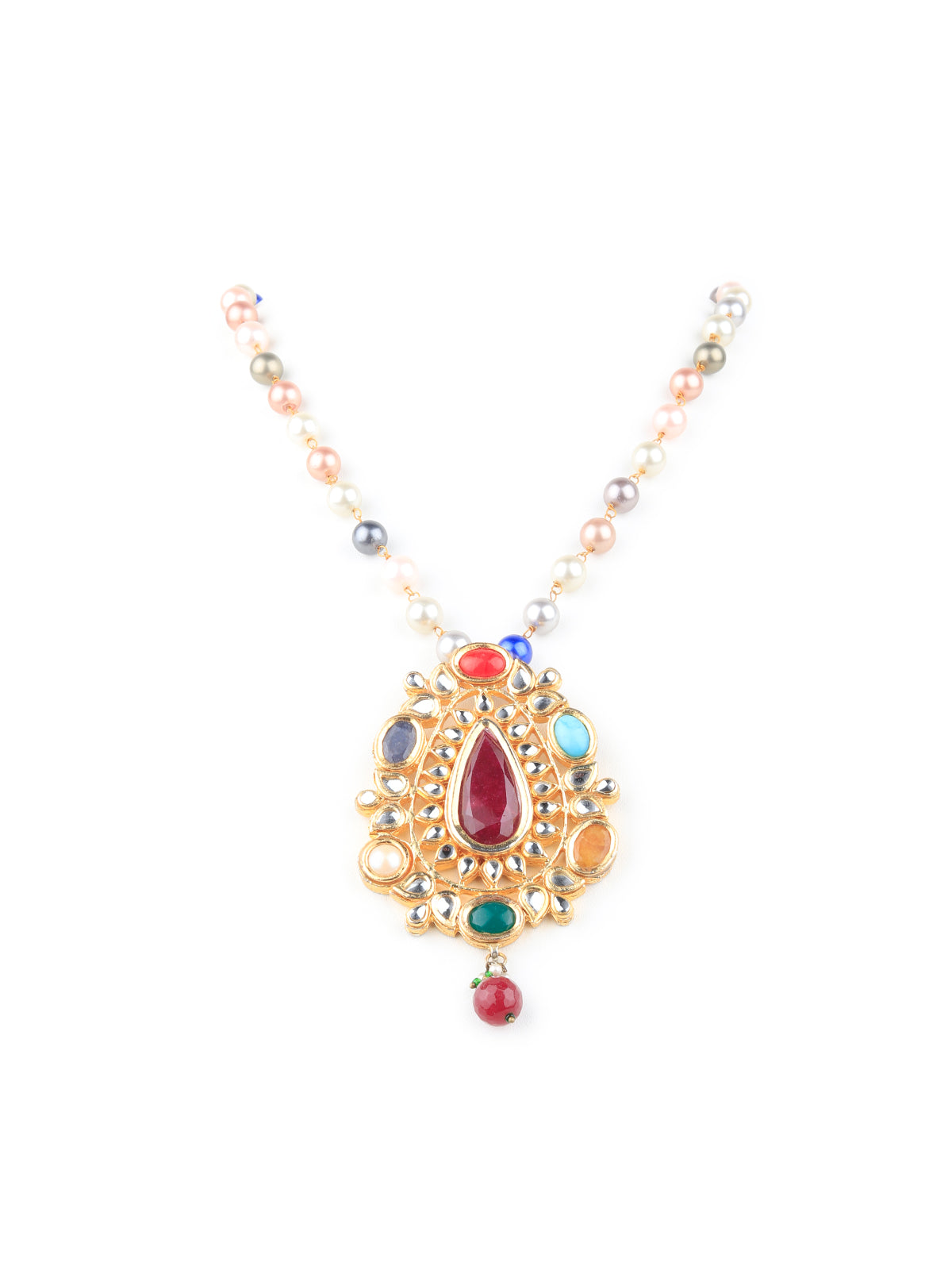 Odette Women Multicolor Gems Studded Necklace