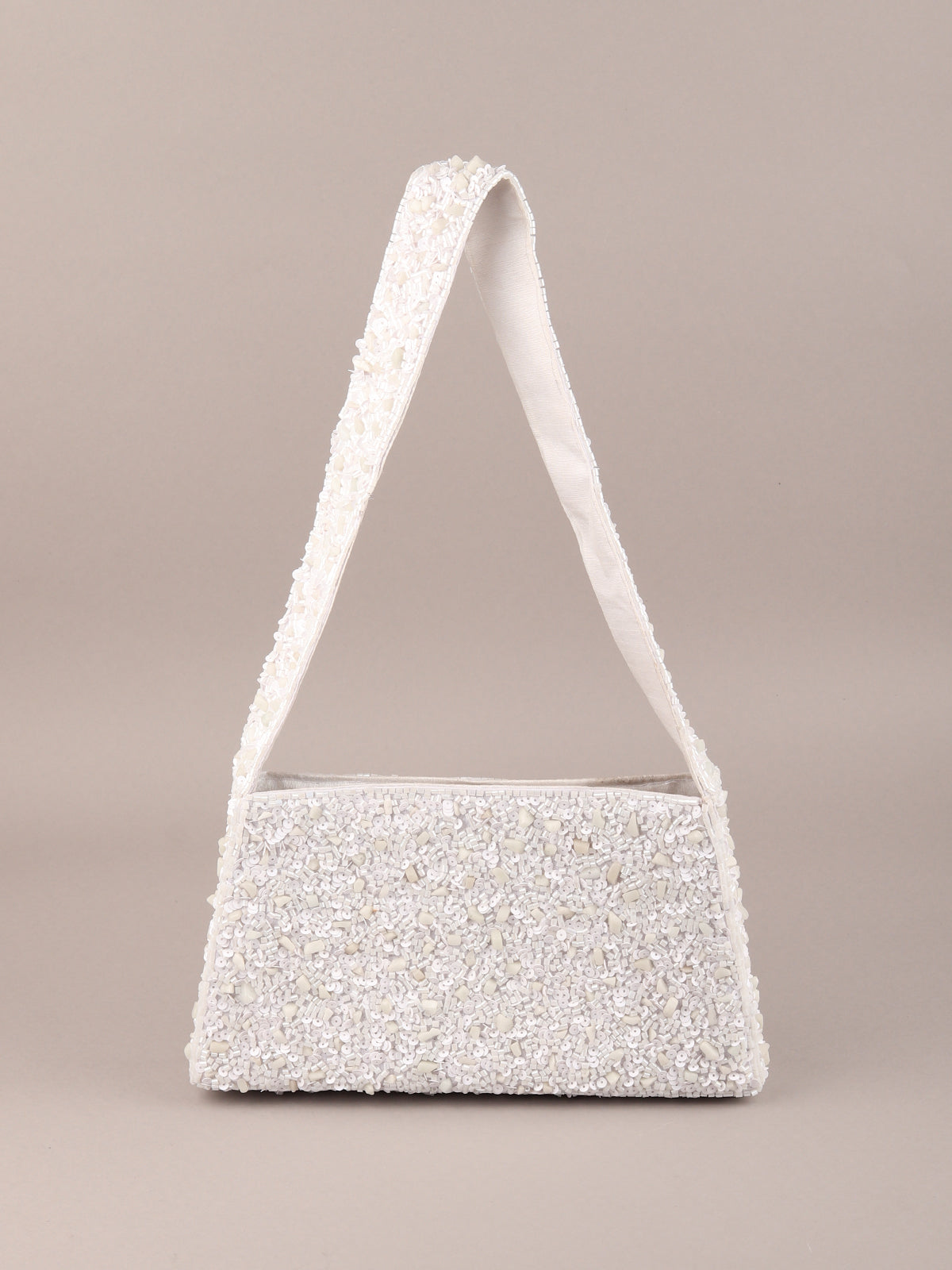 Odette Women White All - Sequins Hand Bag