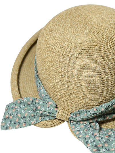 Odette Dark Beige Raffia Woven Texture Hat For Women