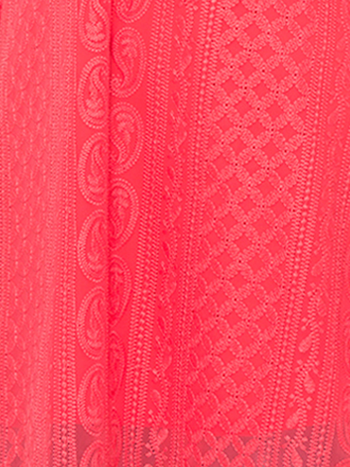 Pink Poly Georgette Straight Embroidered Stitched Kurta