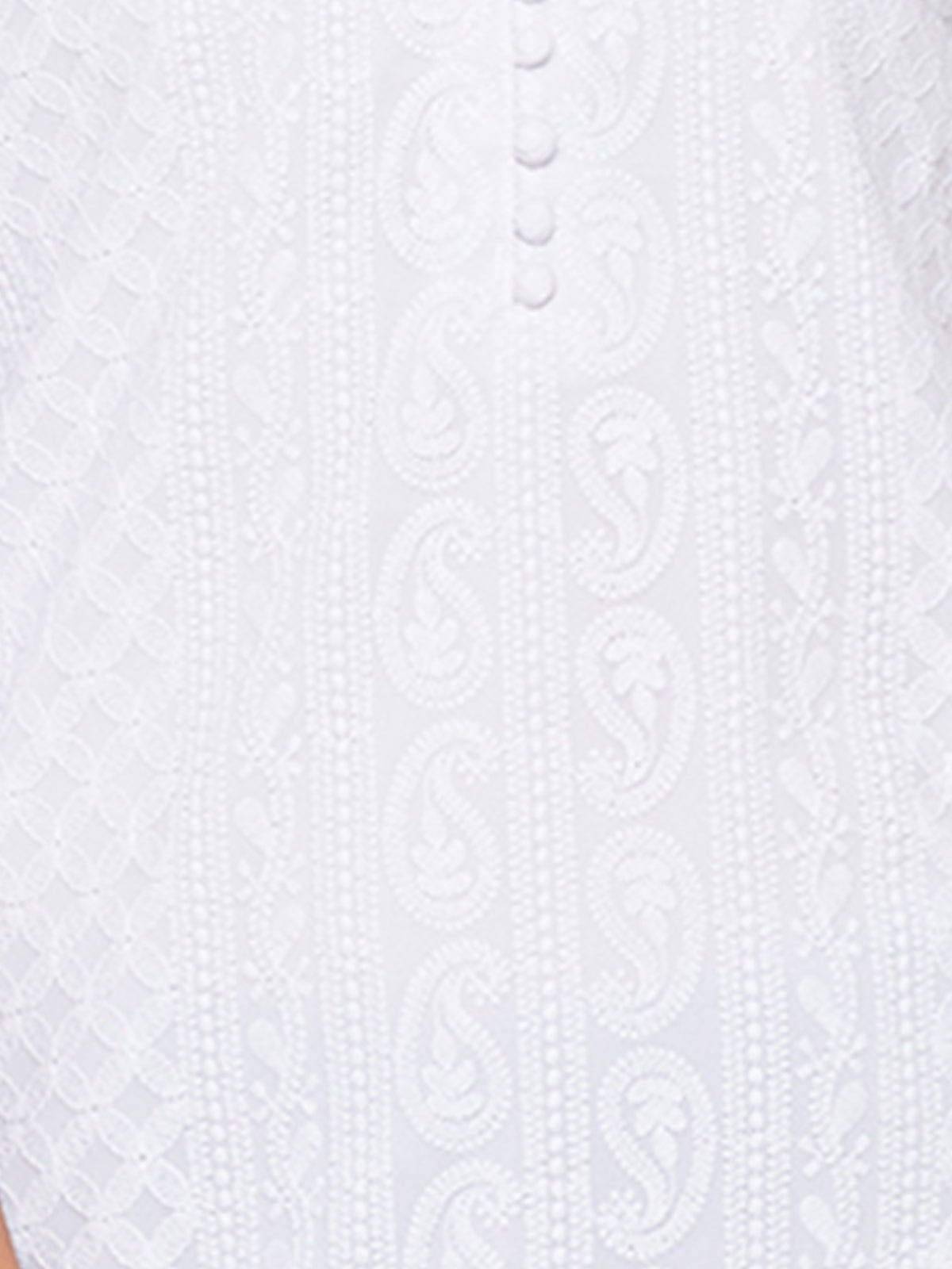 White Poly Georgette Straight Embroidered Stitched Kurta