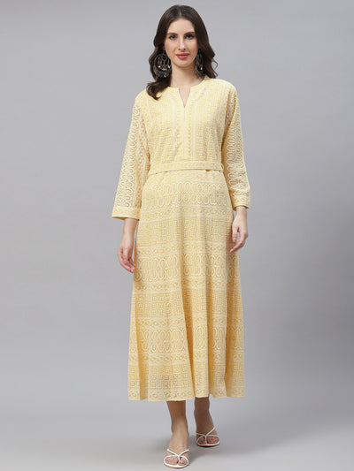 Buy online Women Mellow Yellow Fit & Flare Dress from western wear for  Women by Zihas Fashion for ₹799 at 53% off | 2024 Limeroad.com