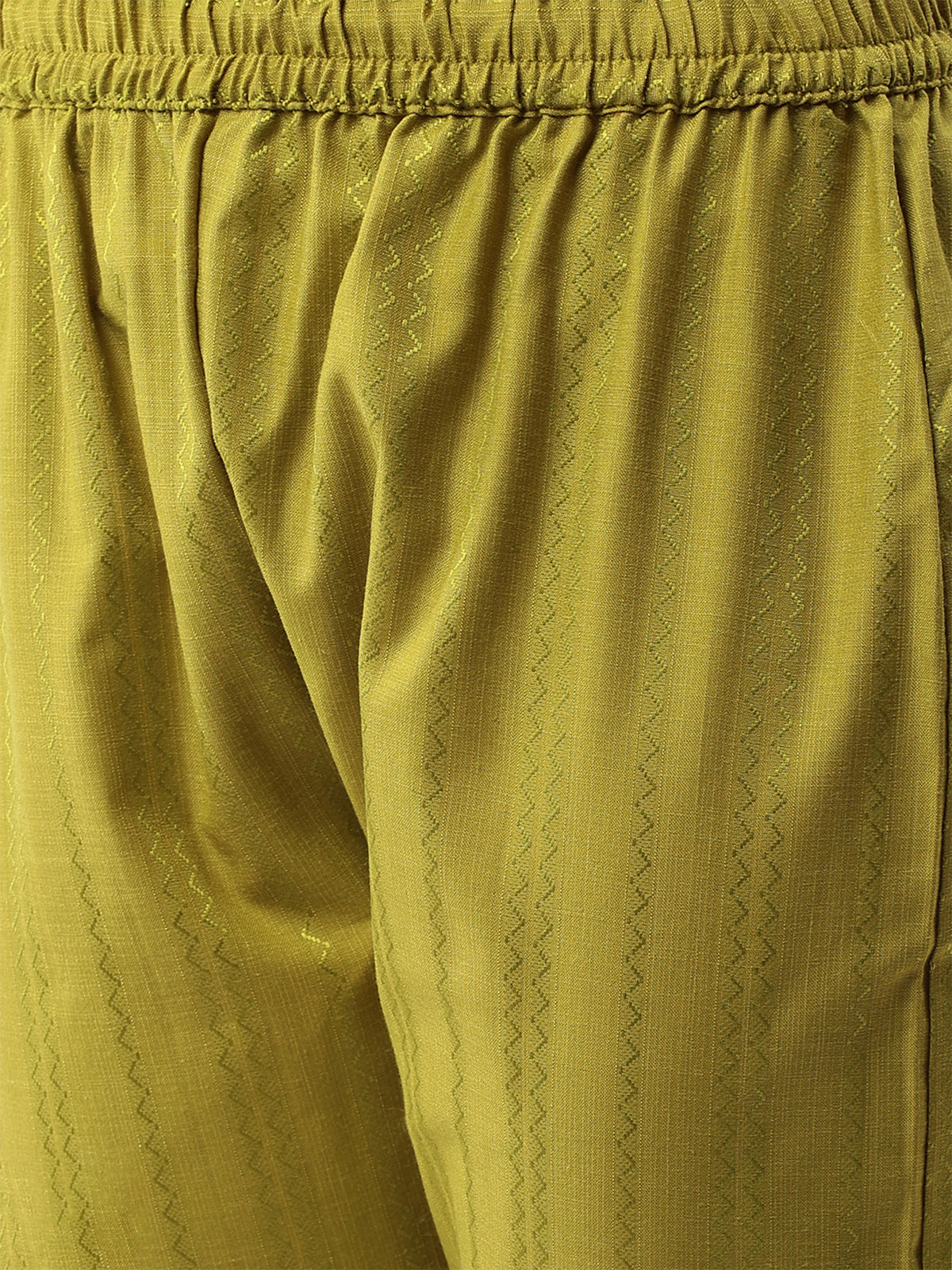 Odette Women Green Embroidered Cotton Stitched Kurta Set