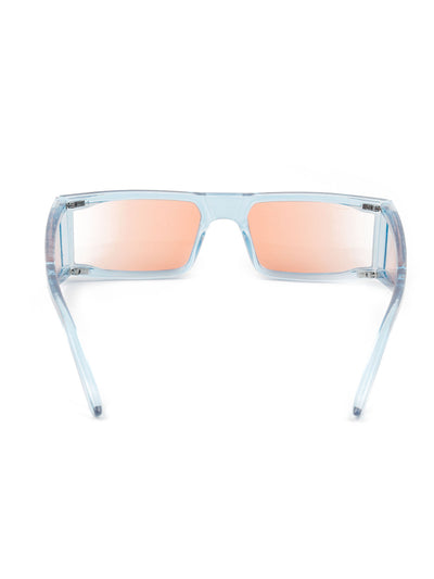 Odette Women Aqua Blue And Orange Rectangle Sunglasses