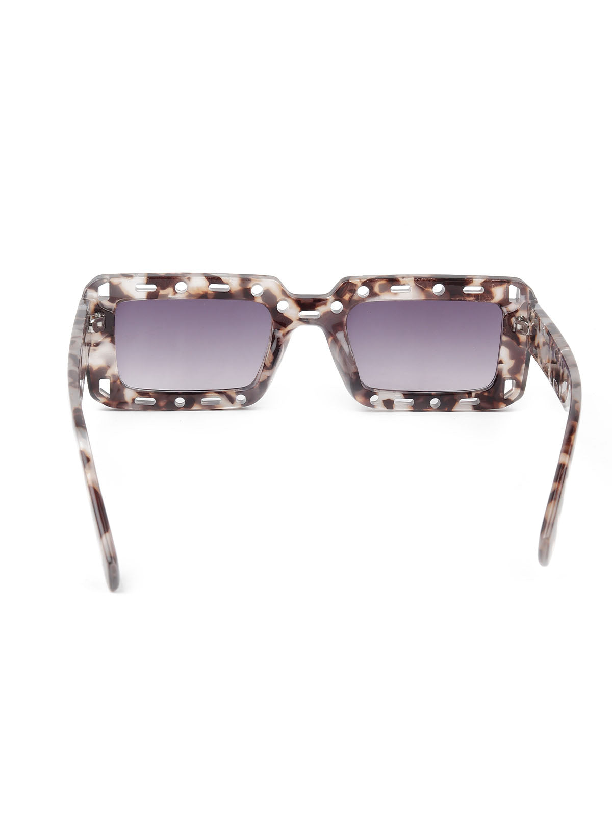 Odette Women White Patterned Rectangle Sunglasses
