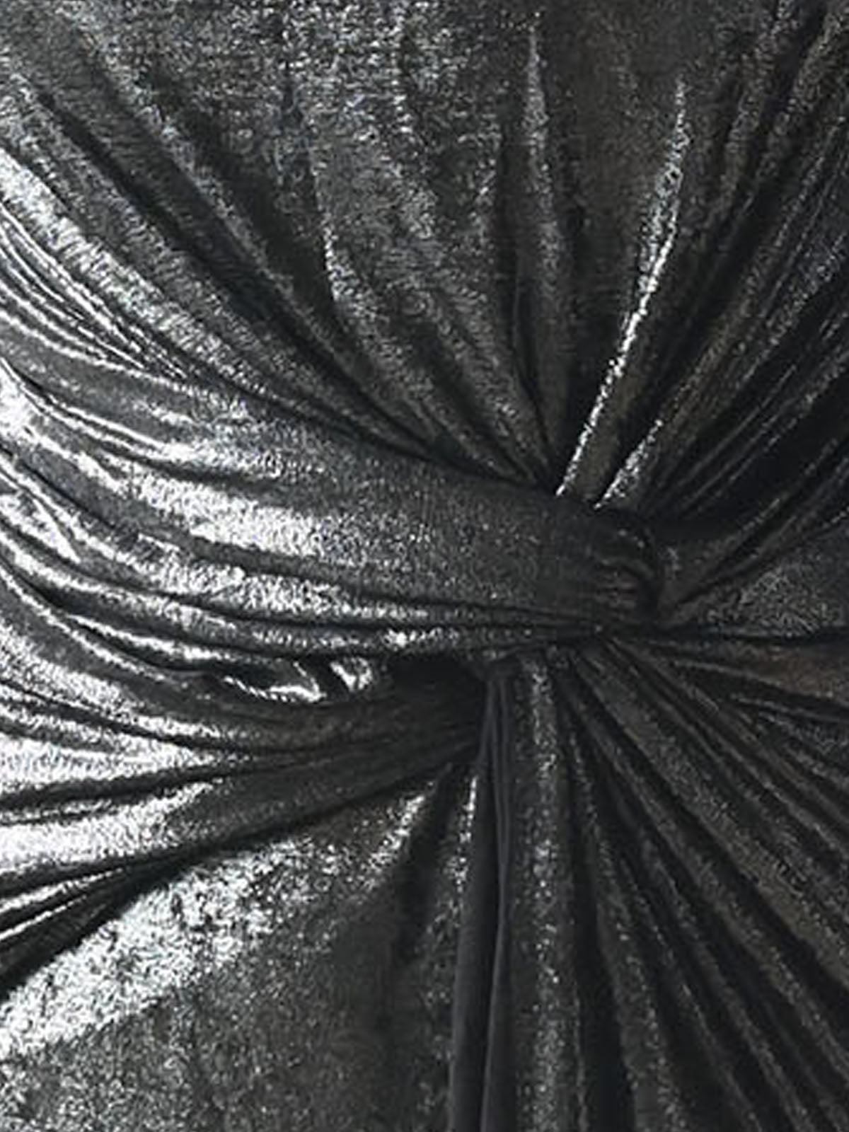 Odette Grey Polyester Lycra Self Design Dress For Women