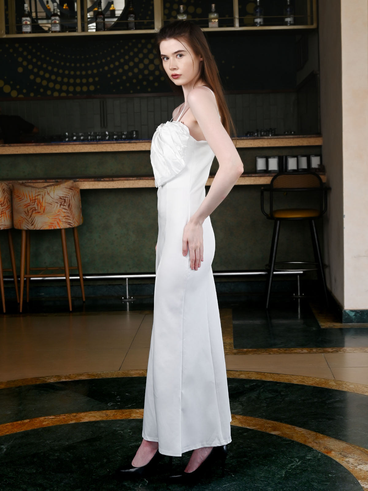 white scuba dress Odette White Scuba Knit Solid Dress For Women