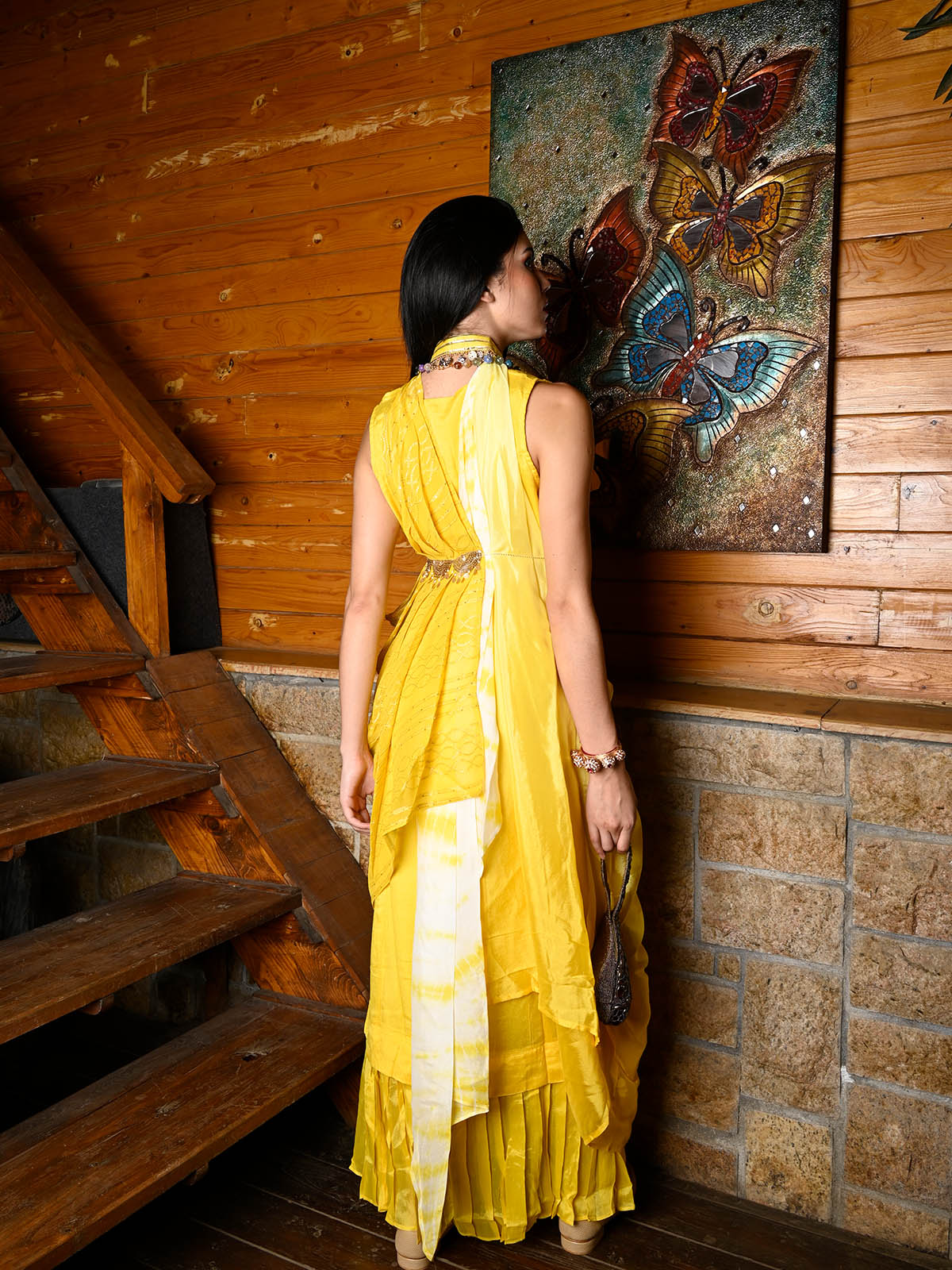 Buy online Yellow Graphic Print Maxi Dress from western wear for Women by  Omadam for ₹499 at 75% off | 2024 Limeroad.com