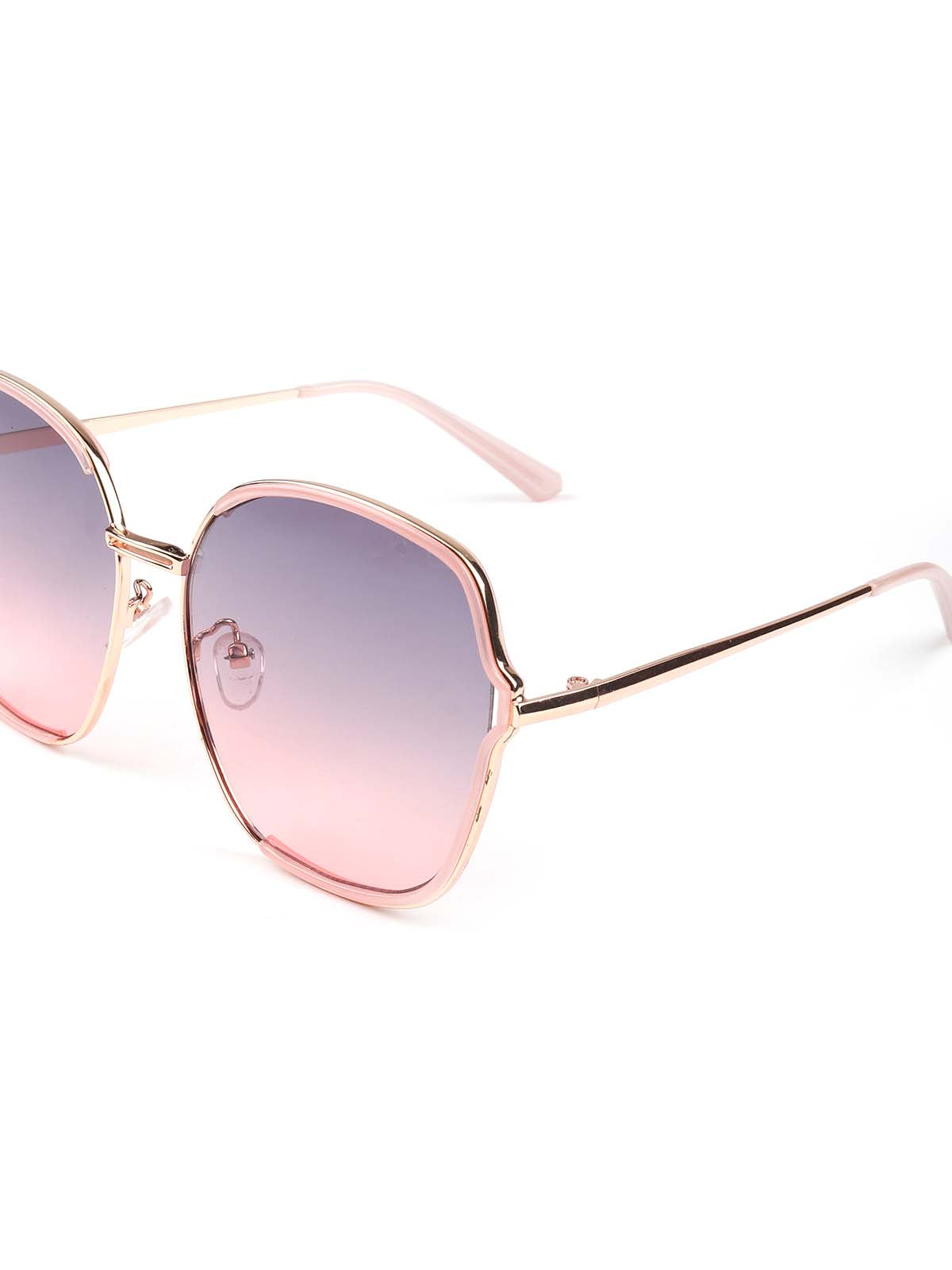 Odette Women Gorgeous Pink-Tinted Oversized Sunglasses