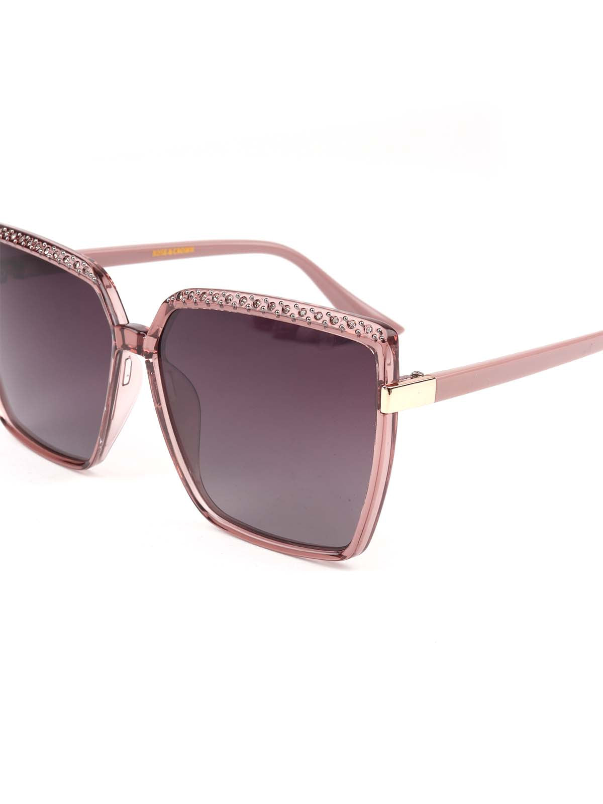 Odette Oversized Dark Purple-Tinted Sunglasses For Women