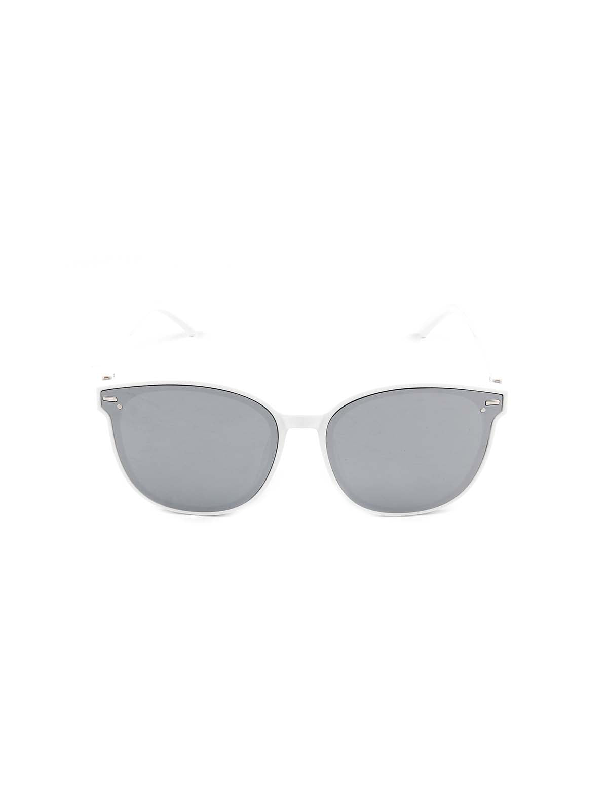 Odette Women Gorgeous Black Sunglasses With A White Frame