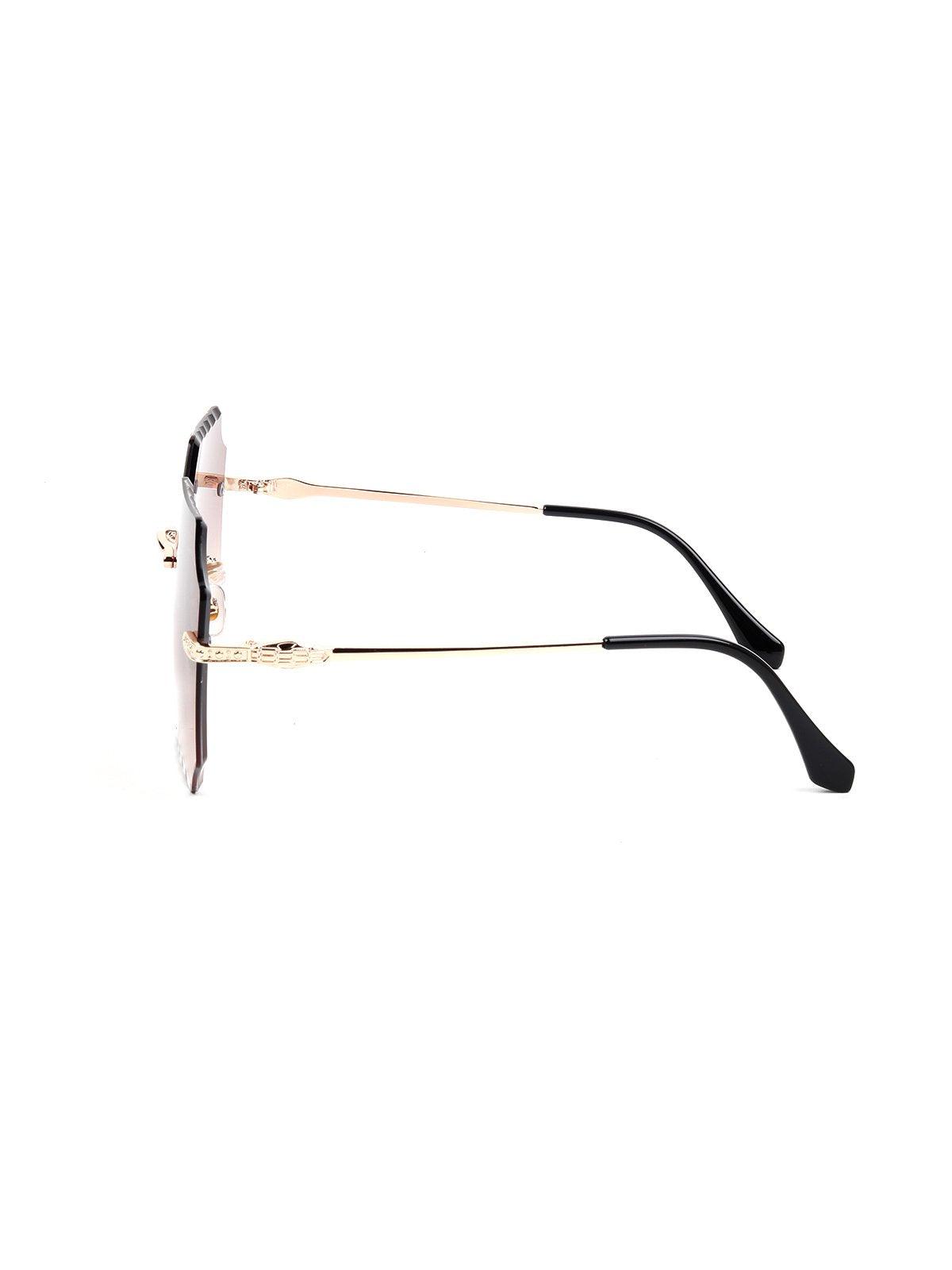Odette Women Tan High-Index Acrylic Lens Sunglasses