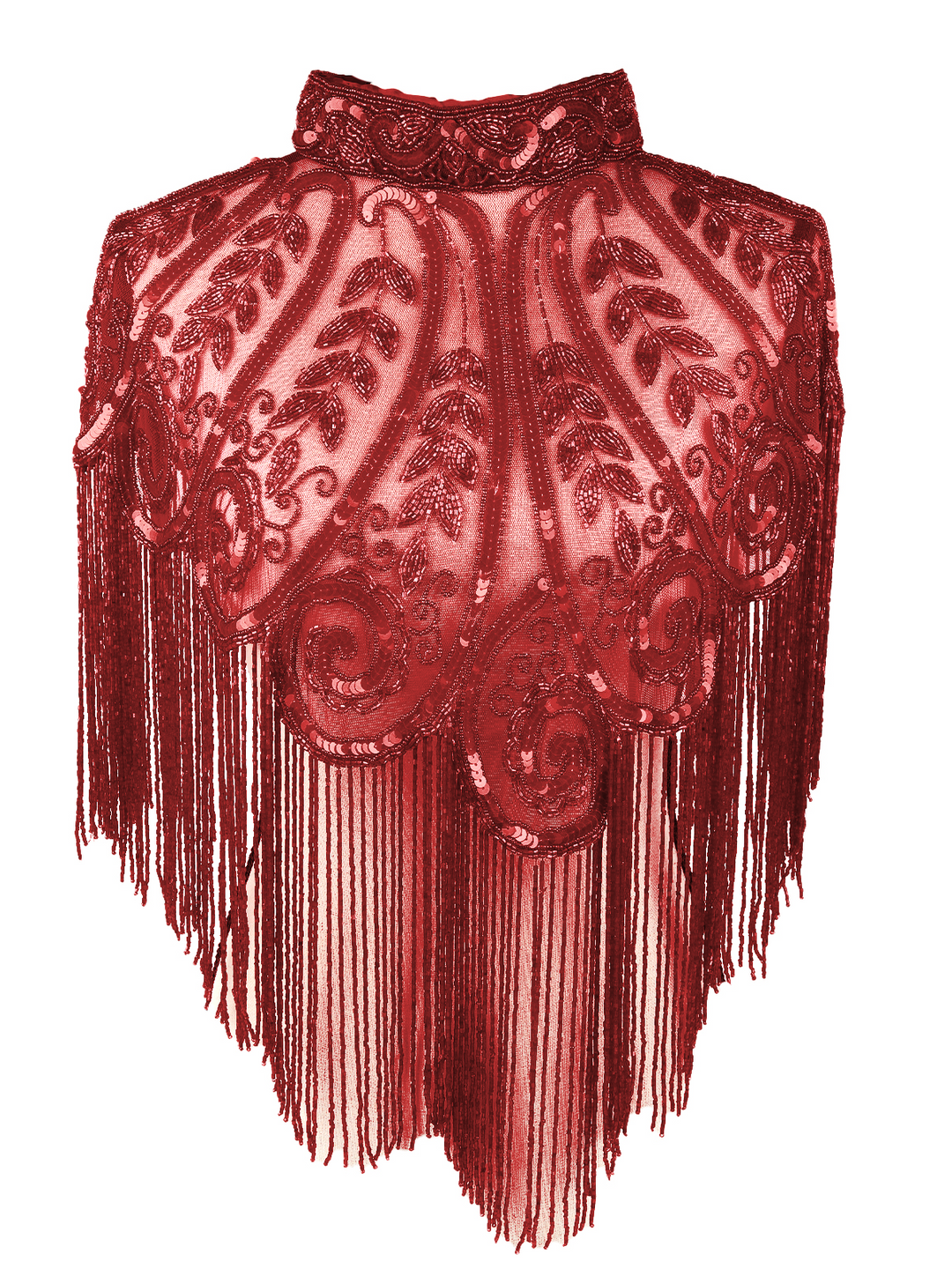 Buy Red Embellished Cape Online. – Odette