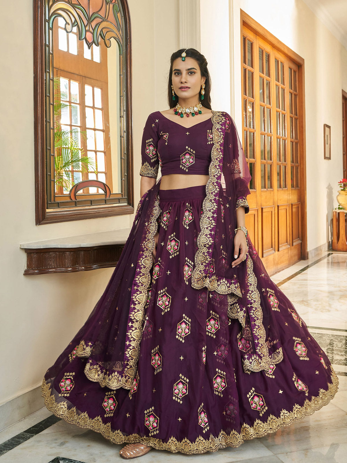 Buy Designer Bridal Silk Lehenga Blouse Design Choli for Wedding – Nameera  by Farooq