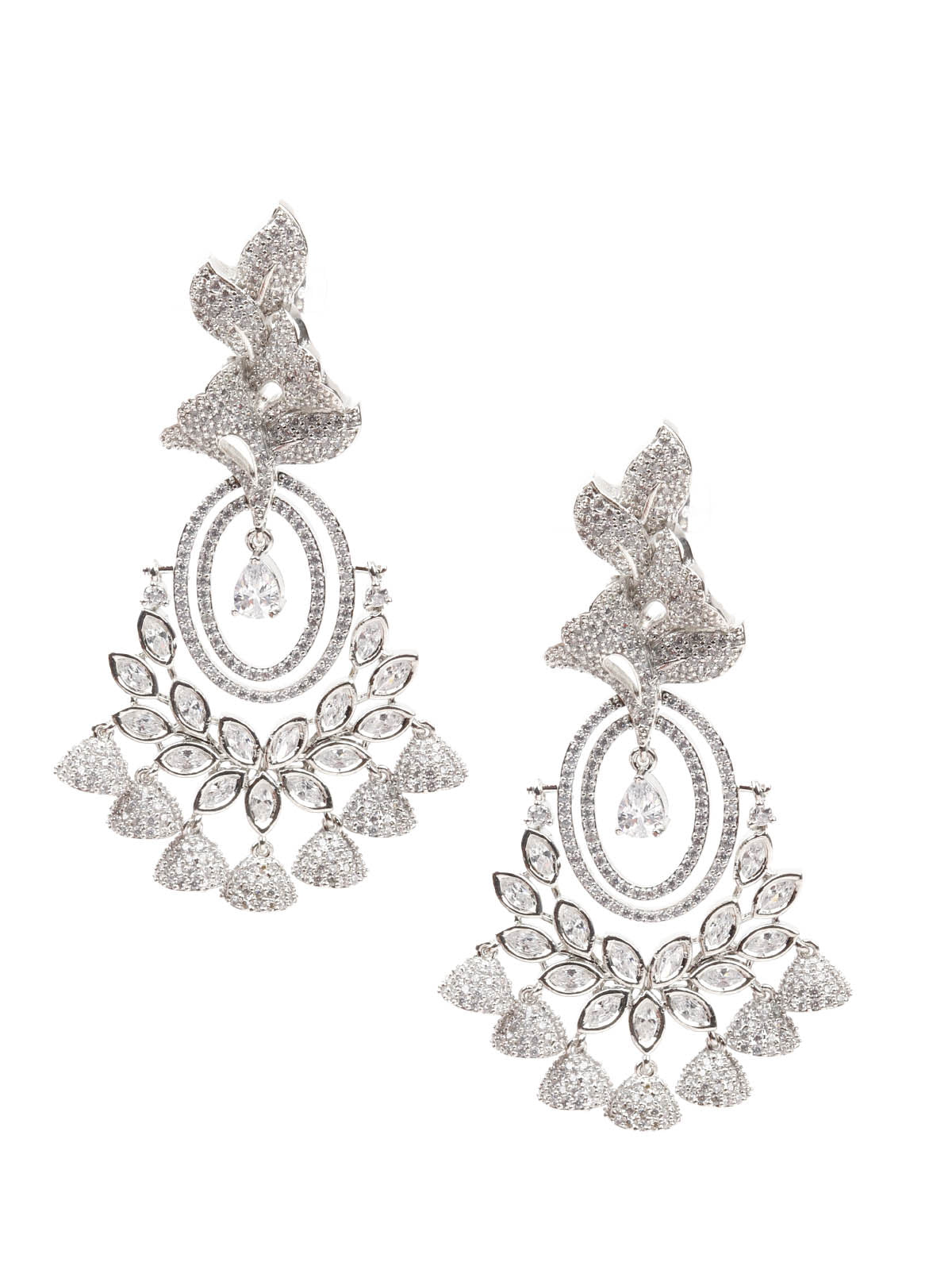 Odette Women Silver Drop Earrings