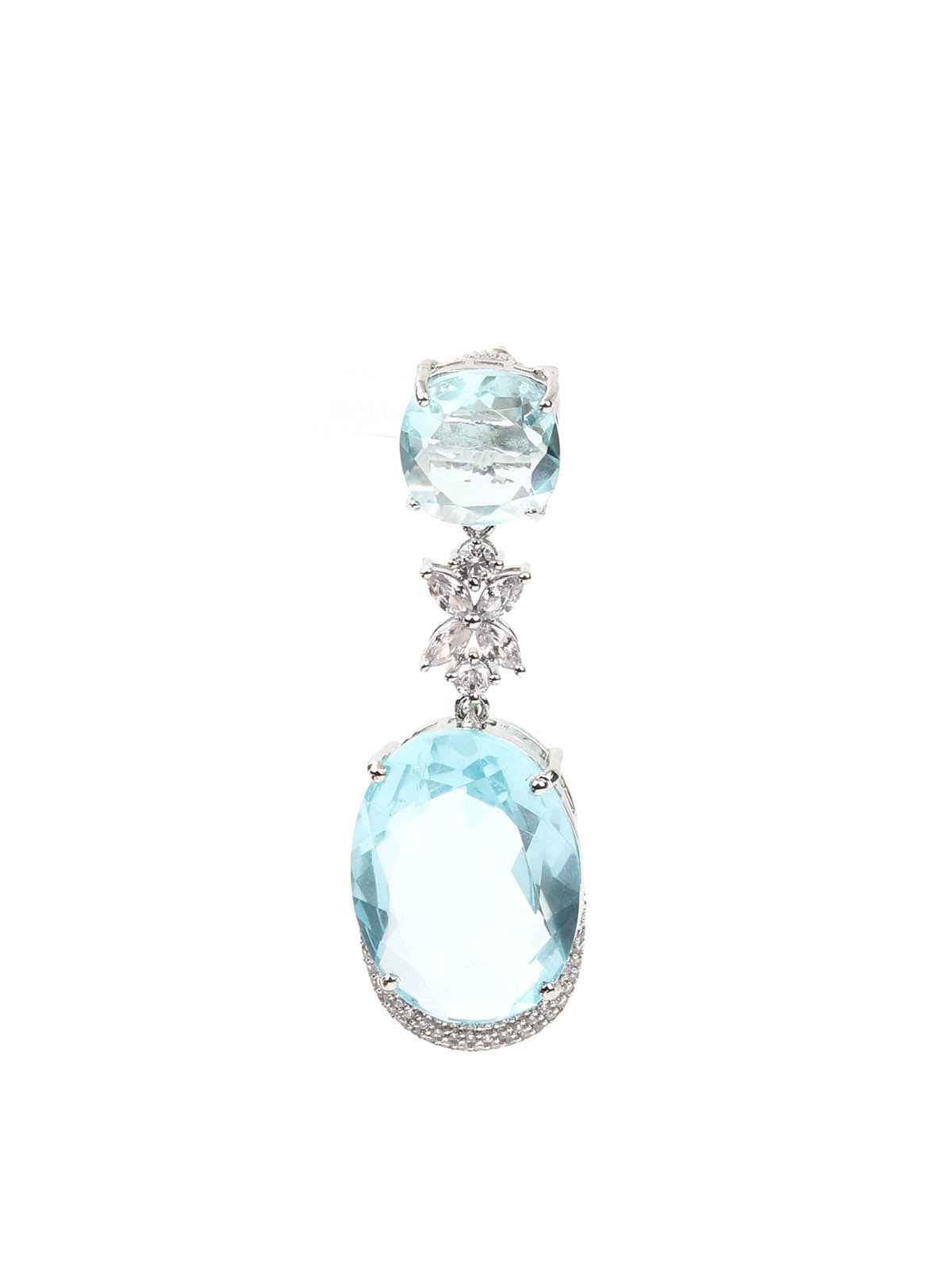 Odette Women Blue Faux Stone Drop Earrings