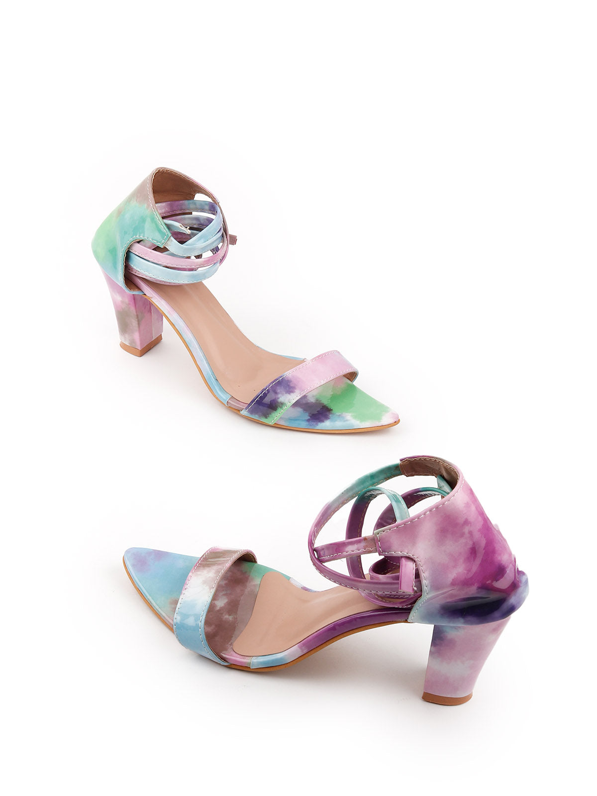 Odette Women Multicolored Block Heel Sandals