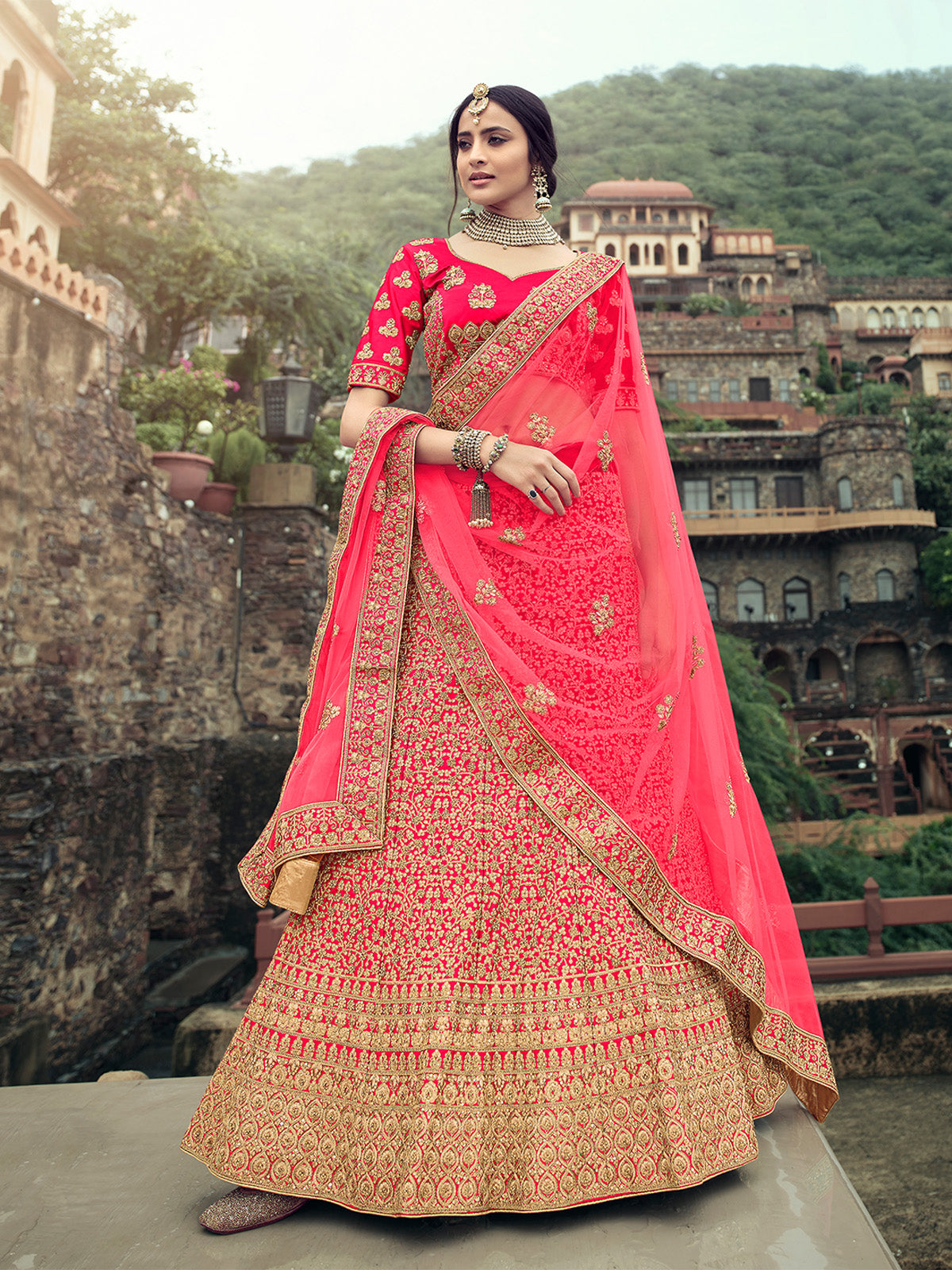 Light pink lehenga choli with dupatta - G3-WLC13660 | G3fashion.com