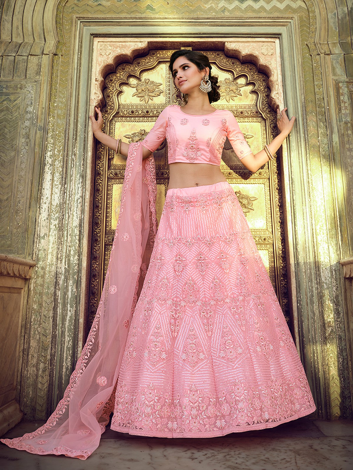 Ashwini Reddy - Our pink lacha set was a perfect catch for... | Facebook