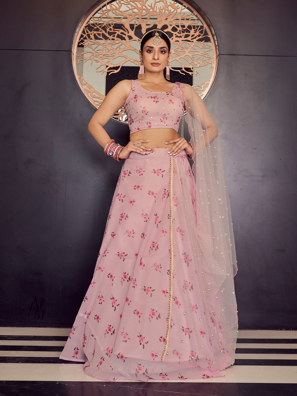 Beautiful Pink Colour Designer Lehenga Choli For Party Looks | Wedding lehenga  designs, Pink bridal lehenga, Latest bridal lehenga