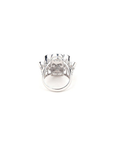 Odette Women Stone Studded Mixed Metal Ring
