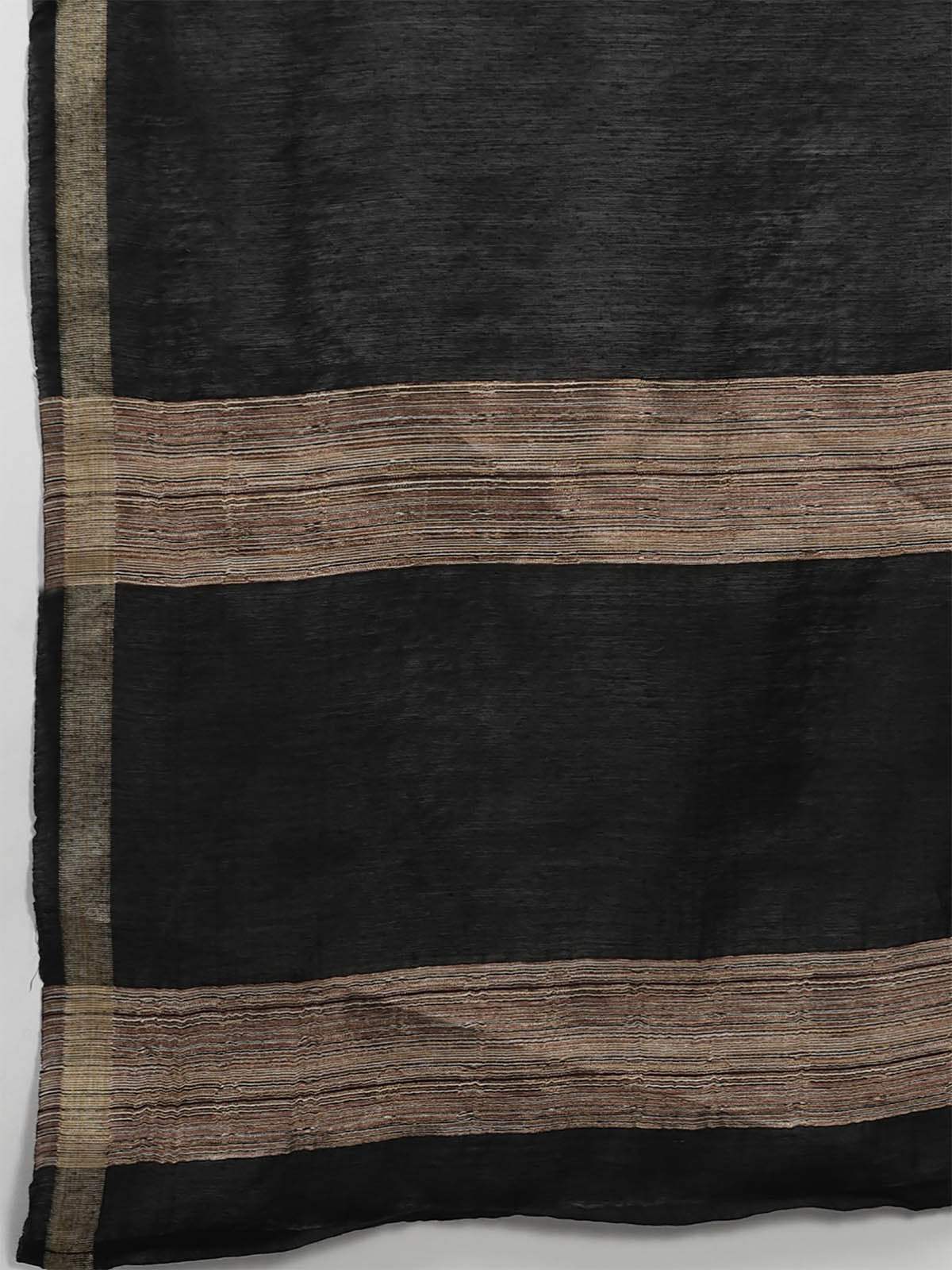 Odette Women Solid Black Straight Stitched Kurta Palazzo With Dupatta Set