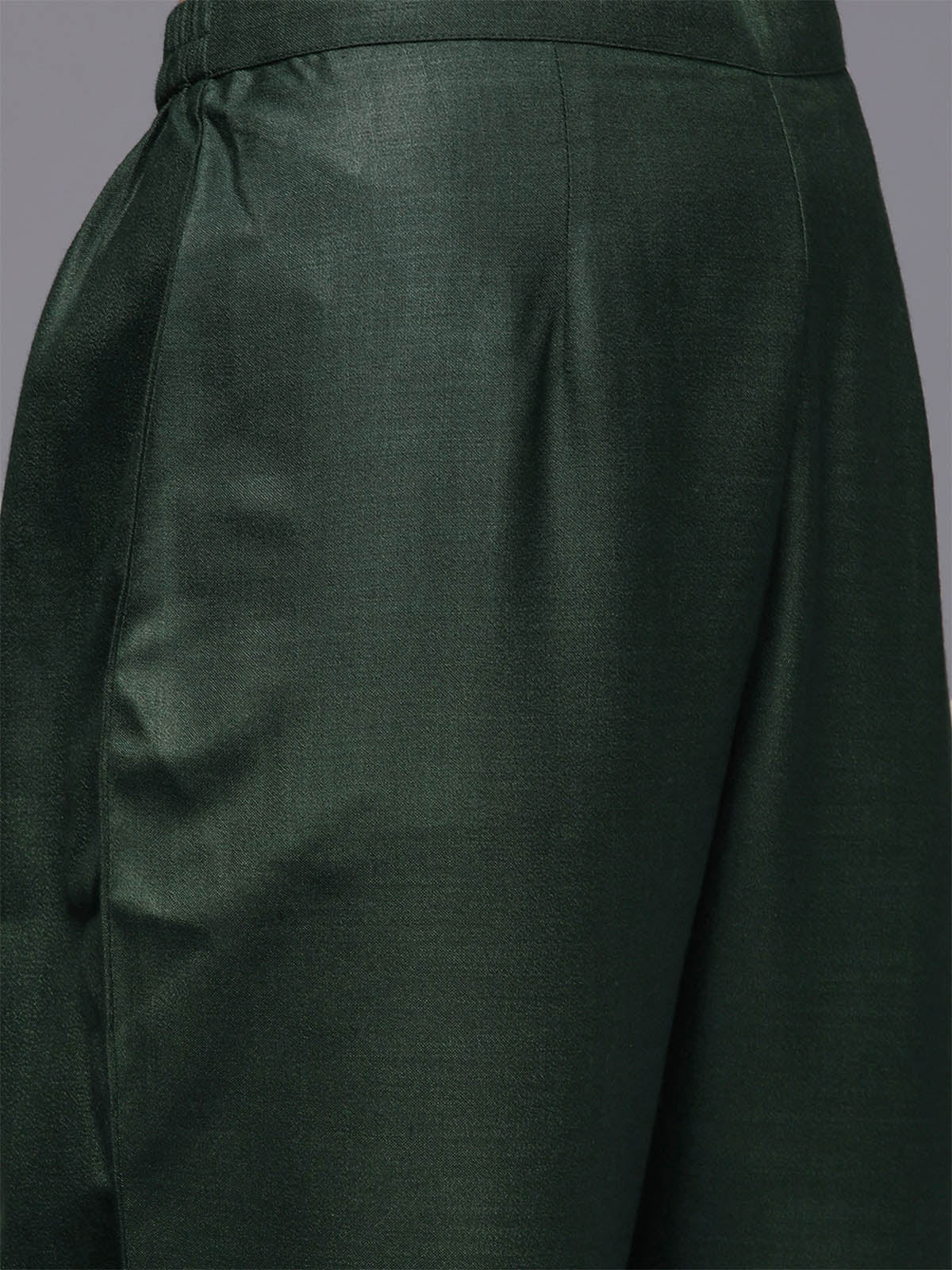 Odette Women Green Solid Straight Stitched Kurta Trouser With Dupatta Set