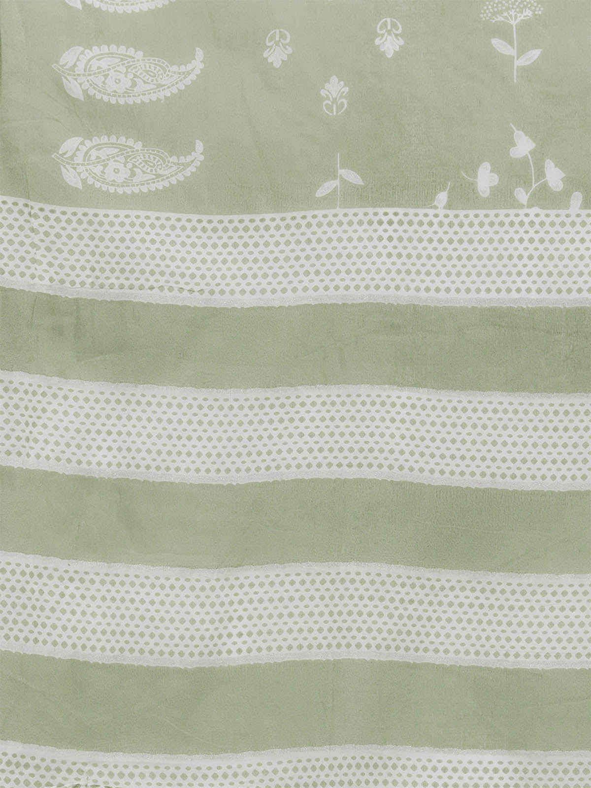 Odette Green Printed Stitched Kurta Set For Women