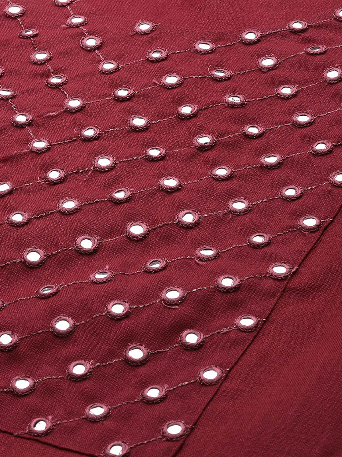 Maroon Solid Straight Stitched Kurta Palazzo Set