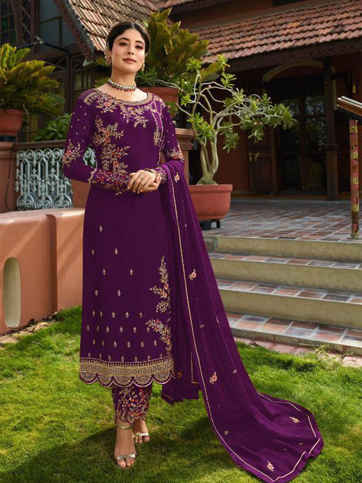 Purple Salwar Suits - Free Shipping on Purple Salwar Kameez Designs in USA  | Page 3