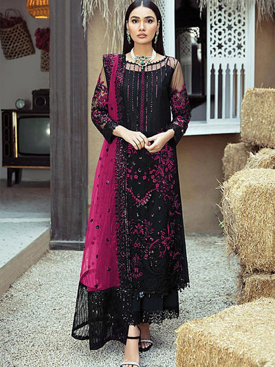 Faux Georgette With Heavy Embroidery Work Straight Semi Stitched Salwar Suit