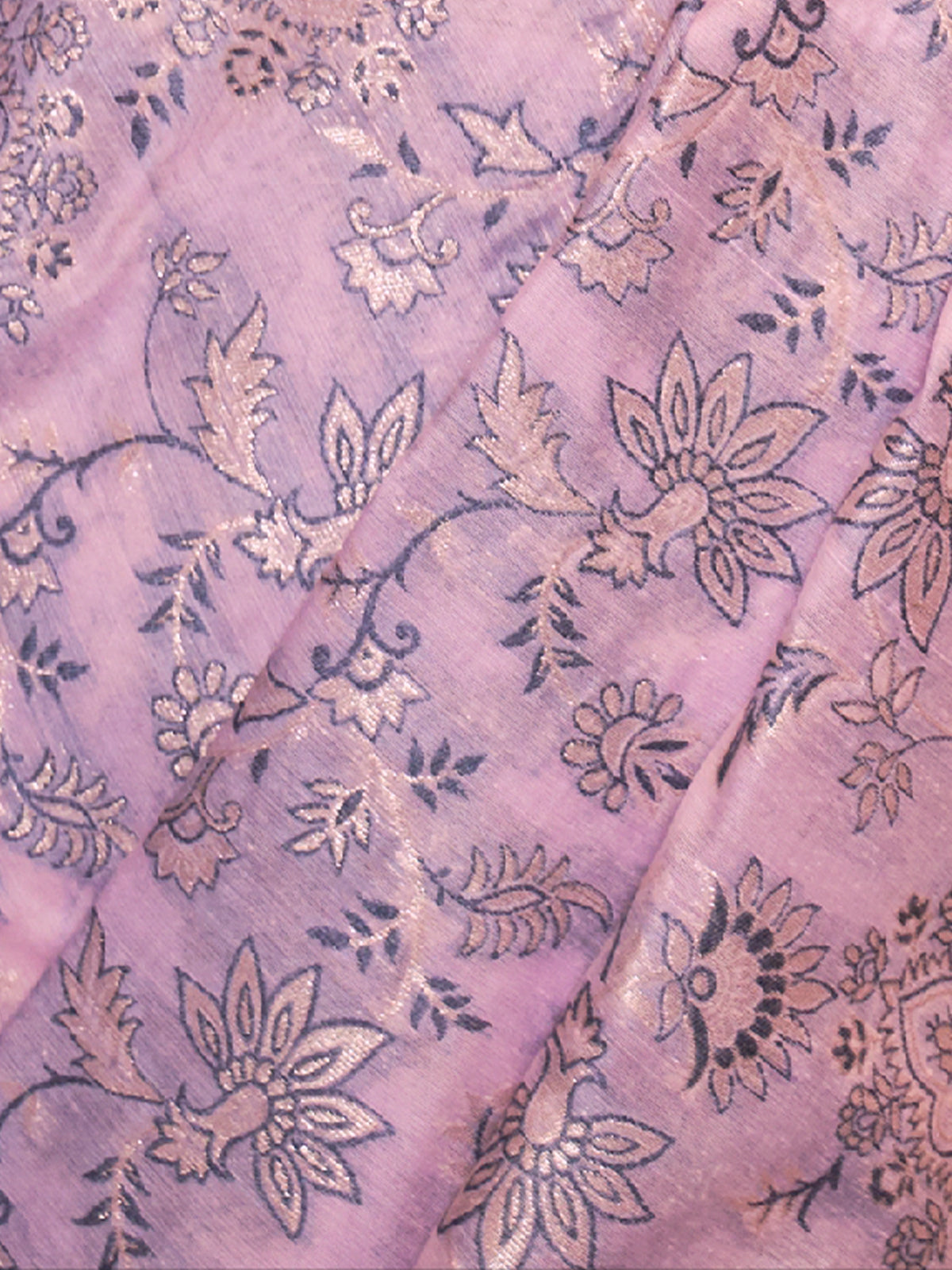 Festive Purple Silk Blend Woven Saree With Unstitched Blouse
