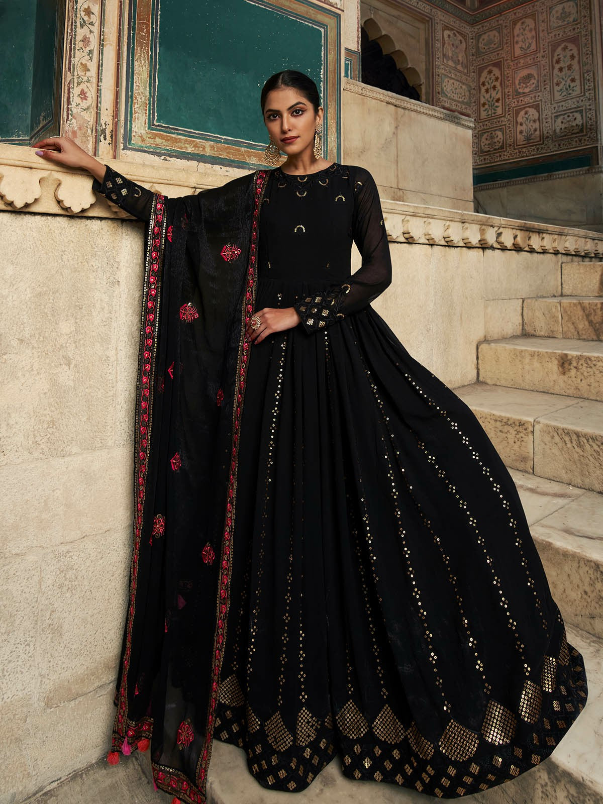 Stylish Black Designer Gown - Manasa Varanasi's Choice | Aliyana – Aliyana  Designer Wear