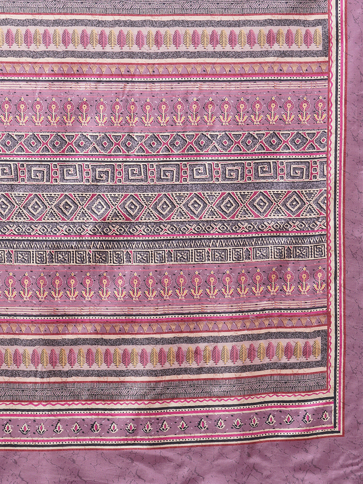 Odette Women Pink Blend Silk Digital Printed Saree With Unstitched Blouse