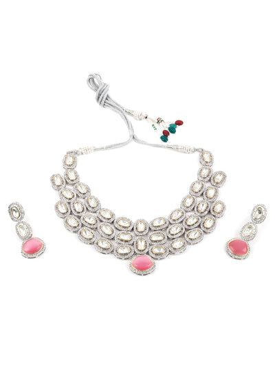 Odette Women Faux Stones Studded Necklace Set