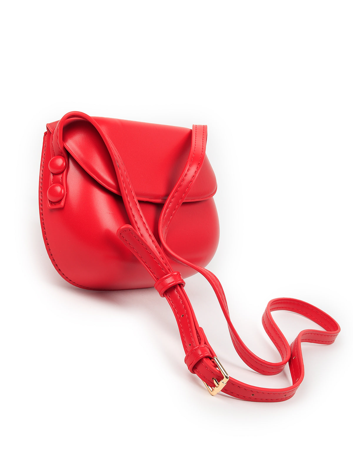 Red Structured Handbag