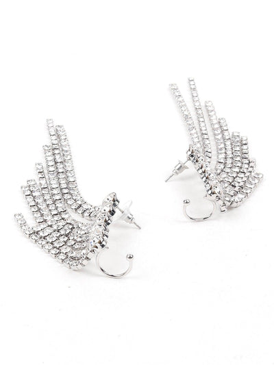 Amazing Crystal Studded Statement Earrings - Odette