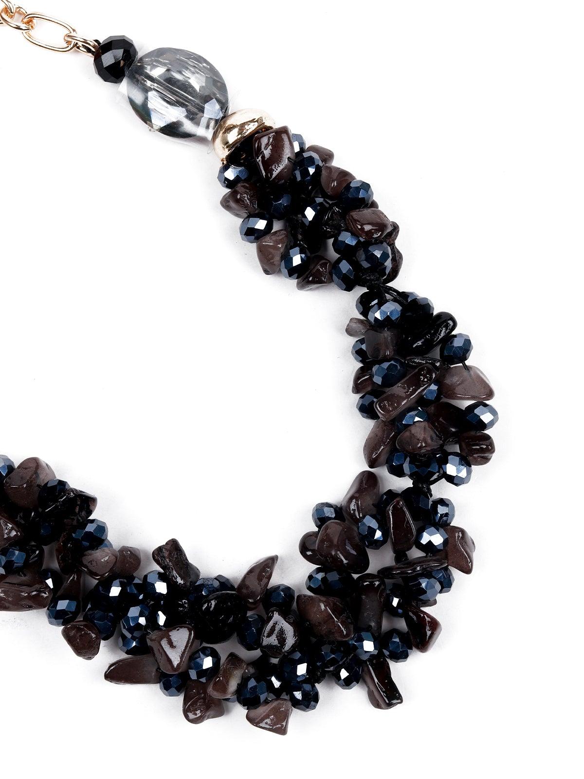 Amethyst Coloured Crystal Necklace - Odette