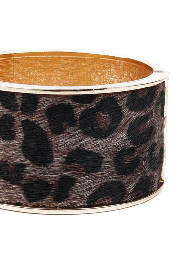Animal print smooth wide bracelet cuff - Odette