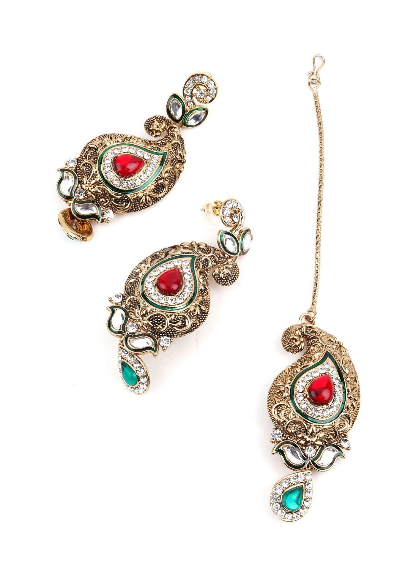 Antique Kundan Necklace Set - Odette