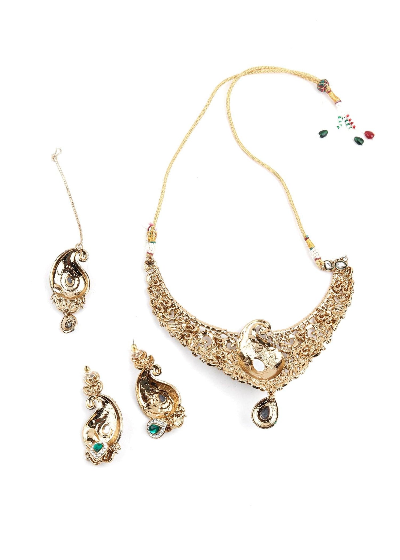 Antique Kundan Necklace Set - Odette