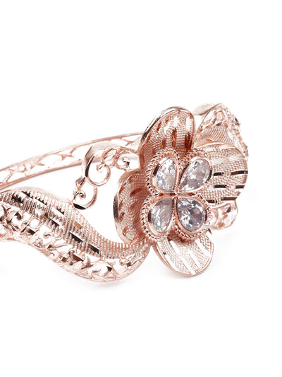 Odette Women Rose Gold Embellished Imitation Bracelet