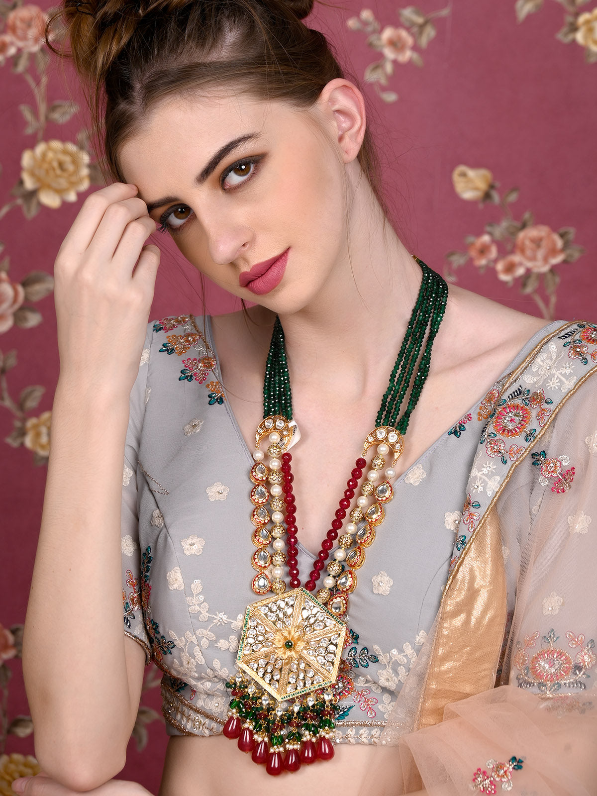 Elegant pearl wedding necklace - Pearl droplets bridal necklace - Style  #2428 | Twigs & Honey ®, LLC