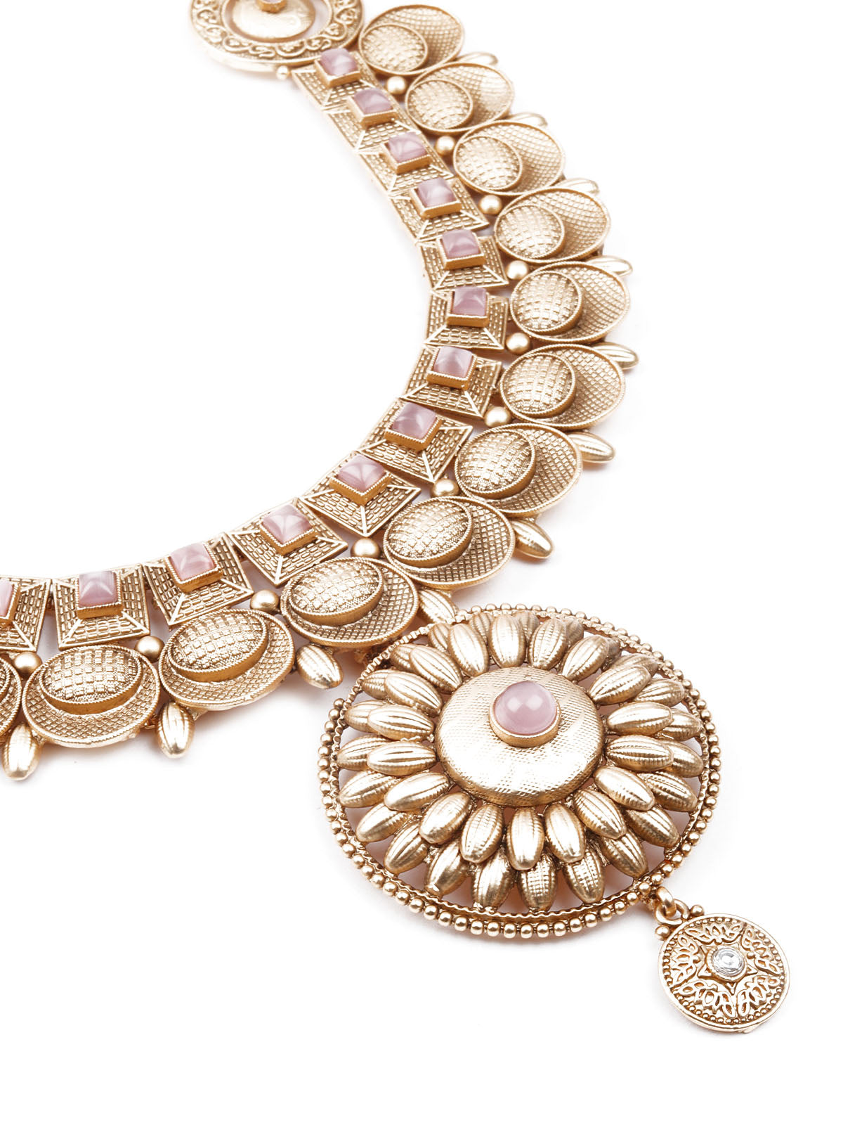 Odette Women Gold Imitation Choker Necklace Set
