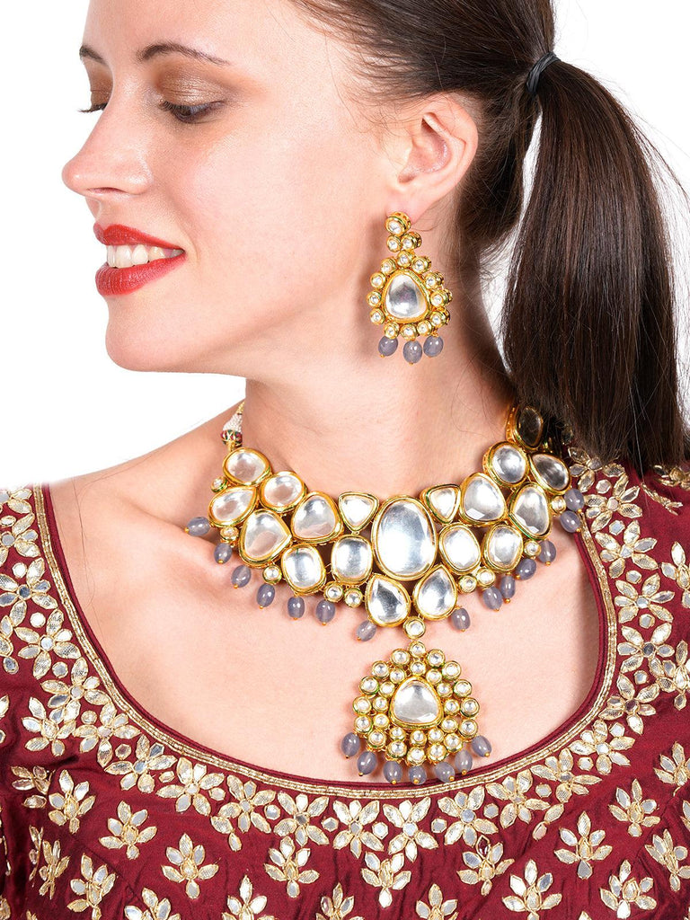 Grey Sanaya Designer Earrings- Bling Bag